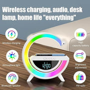 Premium Digital LED Wireless Charger Speaker | Bluetooth Speaker