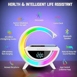 Premium Digital LED Wireless Charger Speaker | Bluetooth Speaker
