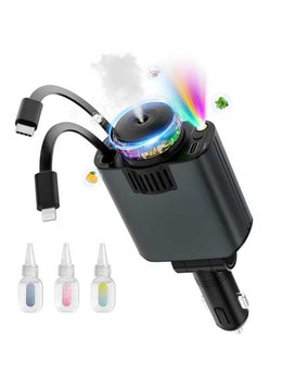 Premium 5-in-1 Car Charger | Star Light & Multi-Function Adapter
