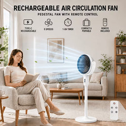 Premium Standing Fan | Quiet Bedroom Cooling Fan
